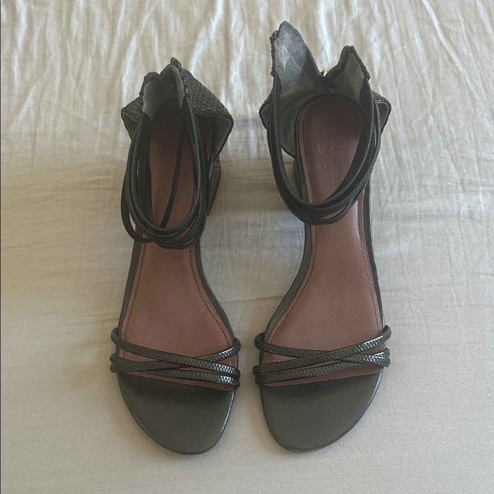 Donald J. Pliner Black Strappy Sandals